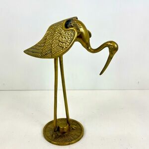 Brass Heron Crane Mid Century Modern